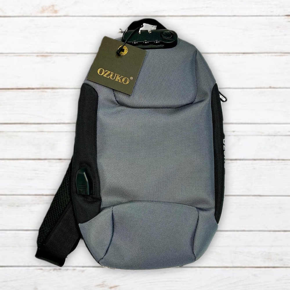 OZUKO Sling Backpack USB Anti-Theft Chest/Shoulder Bag